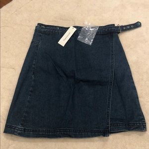 Francesca’s Buckle Jean Skirt